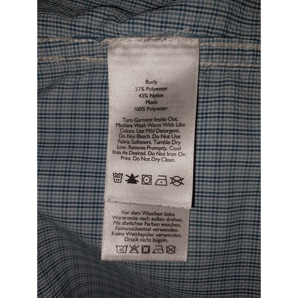 Eddie Bauer Men's XL Blue Plaid Short Sleeve Button Up Shirt - Picture 6 of 8